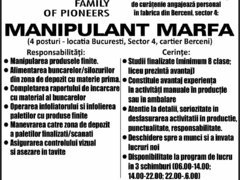 Manipulant marfuri productie cartier Berceni